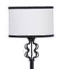 Basic Iron Floor Lamp  with Cotton Shade (Black & Multicolor)