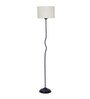 Basic Iron Floor Lamp  with Cotton Shade (Black & Multicolor)