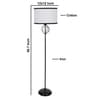 Basic Iron Floor Lamp  with Cotton Shade (Black & Multicolor)