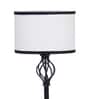 Basic Iron Floor Lamp  with Cotton Shade (Black & Multicolor)