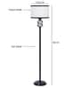 Basic Iron Floor Lamp  with Cotton Shade (Black & Multicolor)