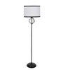 Basic Iron Floor Lamp  with Cotton Shade (Black & Multicolor)