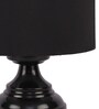 Basic Iron Night Lamp with Cotton Shade (Black & Black)