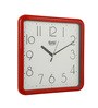 Red Plastic Contemporary Wall Clock