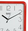 Red Plastic Contemporary Wall Clock