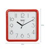 Red Plastic Contemporary Wall Clock
