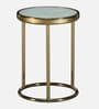 Basie End Table In Golden Finish with Marble Top (Set of 2)