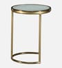 Basie End Table In Golden Finish with Marble Top (Set of 2)