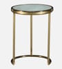 Basie End Table In Golden Finish with Marble Top (Set of 2)