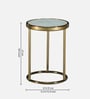 Basie End Table In Golden Finish with Marble Top (Set of 2)
