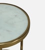 Basie End Table In Golden Finish with Marble Top (Set of 2)