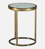 Basie End Table In Golden Finish with Marble Top (Set of 2)