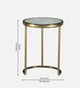 Basie End Table In Golden Finish with Marble Top (Set of 2)