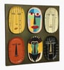 Basil Abstract Faces Metal Wall Art On Board