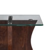 Basil Solid Wood End Table In Dark Oak Finish
