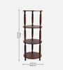 Basilica Round Book Shelf In Matte Walnut Finish