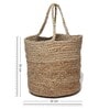 (1Pc) Beige Jute Handwoven Multipurpose Planter & Storage Basket