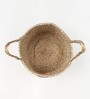 (1Pc) Beige Jute Handwoven Multipurpose Planter & Storage Basket