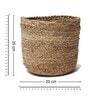 (1Pc) Beige Jute Handwoven Multipurpose Planter & Storage Basket