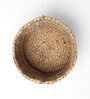 (1Pc) Beige Jute Handwoven Multipurpose Planter & Storage Basket