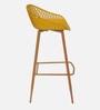 Basket Bar Stool In Yellow Colour