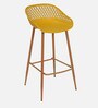 Basket Bar Stool In Yellow Colour
