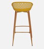 Basket Bar Stool In Yellow Colour