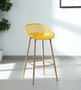 Basket Bar Stool In Yellow Colour