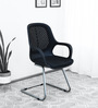 Basket Breathable Mesh Cantilever Chair in Black Colour