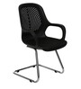 Basket Breathable Mesh Cantilever Chair in Black Colour