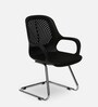 Basket Breathable Mesh Cantilever Chair in Black Colour