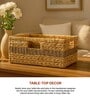 (1Pc) Beige Water Hyacinth Handmade Storage Basket & Wardrobe Organiser