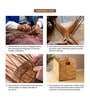 (1Pc) Beige Water Hyacinth Handmade Storage Basket & Wardrobe Organiser