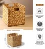 (1Pc) Beige Water Hyacinth Handmade Storage Basket & Wardrobe Organiser