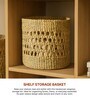 (1Pc) Beige Seagrass Handmade Storage Basket & Wardrobe Organiser