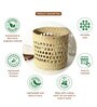 (1Pc) Beige Seagrass Handmade Storage Basket & Wardrobe Organiser