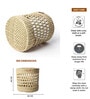 (1Pc) Beige Seagrass Handmade Storage Basket & Wardrobe Organiser