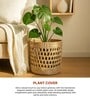 (1Pc) Beige Seagrass Handmade Storage Basket & Wardrobe Organiser