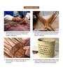 (1Pc) Beige Seagrass Handmade Storage Basket & Wardrobe Organiser
