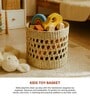 (1Pc) Beige Seagrass Handmade Storage Basket & Wardrobe Organiser