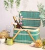 Basket for Lunch | Bamboo Picnic Basket with Top Handle | Wicker Morden Picnic Basket