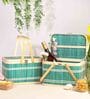 Basket for Lunch | Bamboo Picnic Basket with Top Handle | Wicker Morden Picnic Basket