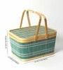 Basket for Lunch | Bamboo Picnic Basket with Top Handle | Wicker Morden Picnic Basket