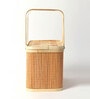Basket for Lunch | Bamboo Picnic Basket with Top Handle | Wicker Morden Picnic Basket