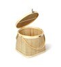 Basket for Lunch | Wicker Morden Picnic Basket | Bamboo Picnic Basket with Top Handle | Ideal for Outdoor Dining and Family Picnics (Beige)