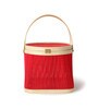 Basket for Lunch | Wicker Morden Picnic Basket | Bamboo Picnic Basket with Top Handle | Ideal for Outdoor Dining and Family Picnics (Red)