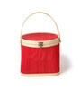 Basket for Lunch | Wicker Morden Picnic Basket | Bamboo Picnic Basket with Top Handle | Ideal for Outdoor Dining and Family Picnics (Red)