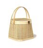 Basket for Lunch | Wicker Morden Picnic Basket | Bamboo Picnic Basket with Top Handle | Ideal for Outdoor Dining and Family Picnics (Beige)