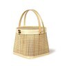 Basket for Lunch | Wicker Morden Picnic Basket | Bamboo Picnic Basket with Top Handle | Ideal for Outdoor Dining and Family Picnics (Beige)