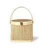 Basket for Lunch | Wicker Morden Picnic Basket | Bamboo Picnic Basket with Top Handle | Ideal for Outdoor Dining and Family Picnics (Beige)